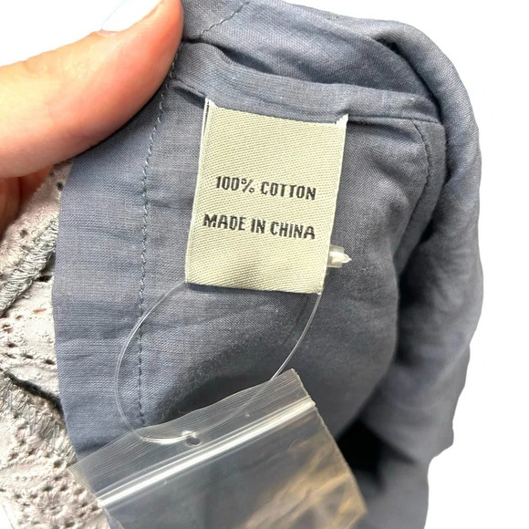 Orla Kiely Gray Eyelet Lace Two Piece Skirt Suit Set Size 4 - Picture 9 of 12